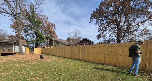 Fence and deck staining
